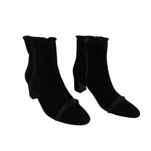 Van Eli Black Suede Ankle Boots